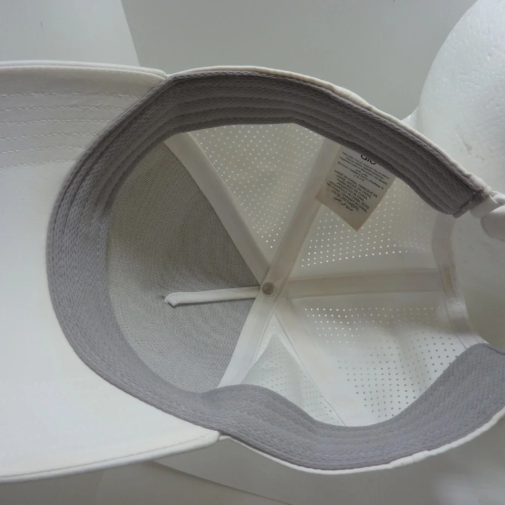 Alo District Trucker Hat Unisex WHITE Embroidered Logo Baseball Cap Hat One Size - Picture 7 of 7